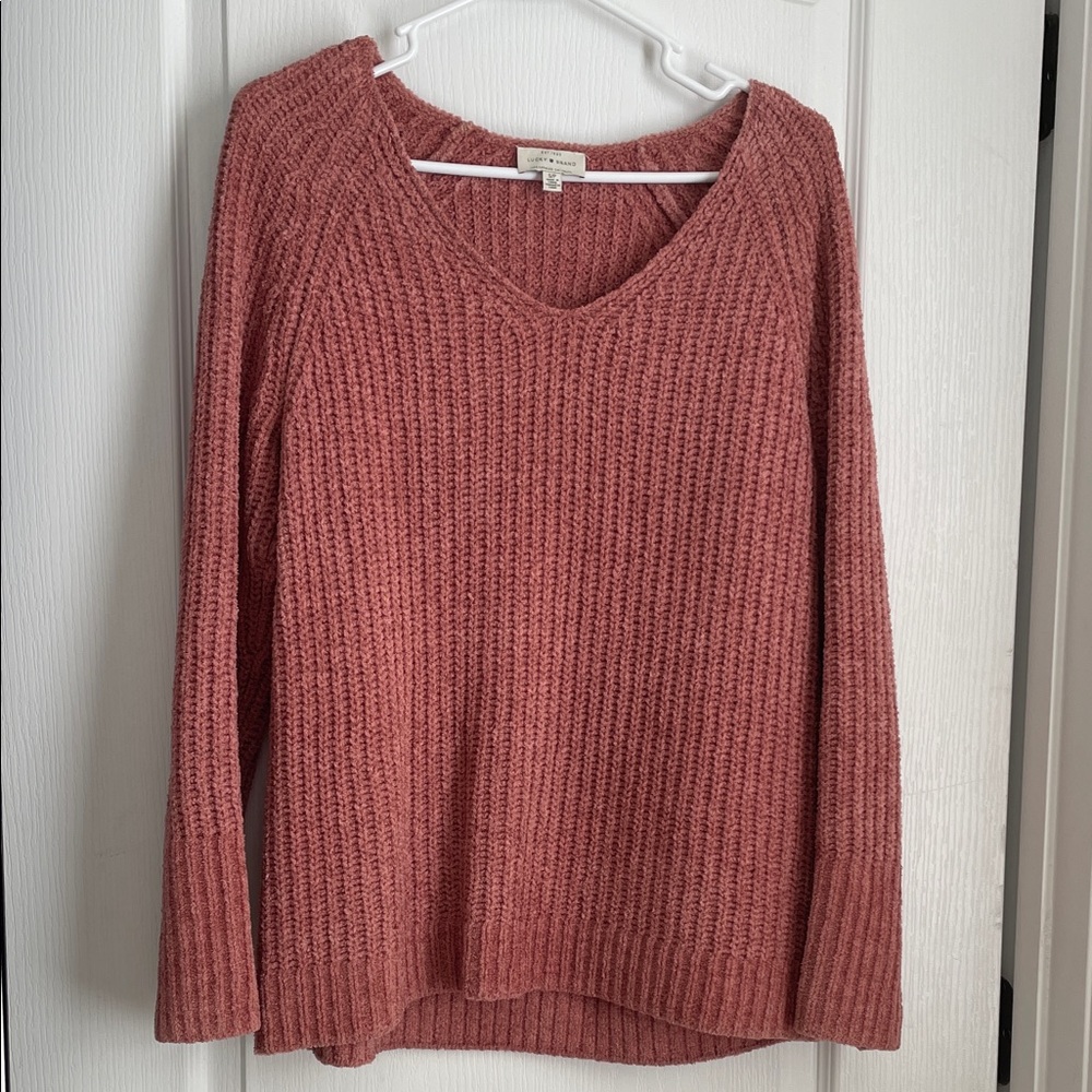 Lucky Brand Dusty Rose V-Neck Sweater